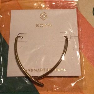 Soko gold plated bow earrings